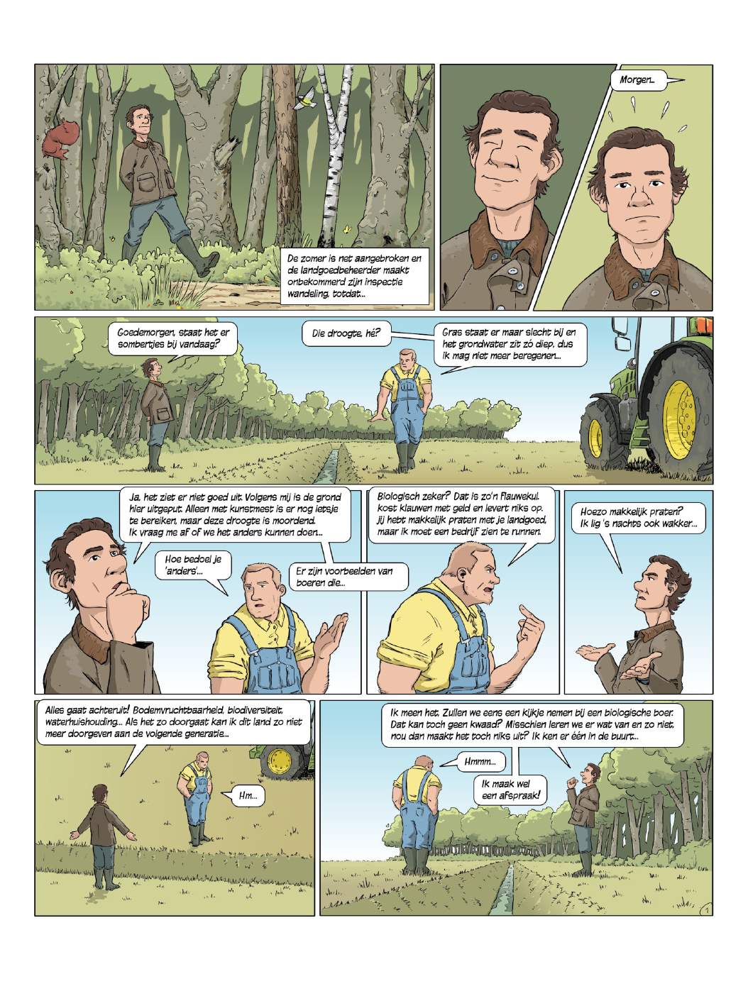 Tegneserie for Soil4U, side 1